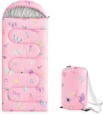 Lightweight 3-Season Sleeping Bag for Girls Toddlers