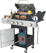 3-Burner Propane BBQ Grill with Side Burner