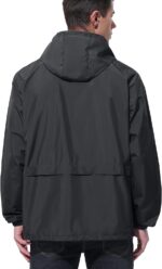 Men's Raincoat, Waterproof, Lightweight, Packable, for Hiking Cycling - Image 2