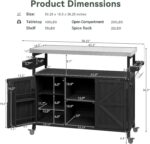 50-Inch BBQ Storage Cart with Wheels - Image 2