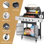 4-Burner Propane Grill with Side Burner - Image 2