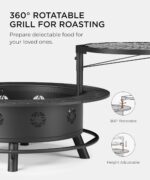 43-Inch 3-in-1 Wood-Burning Fire Pit - Image 2