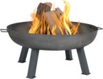 34-Inch Steel-Finish High-Leg Fire Pit Bowl