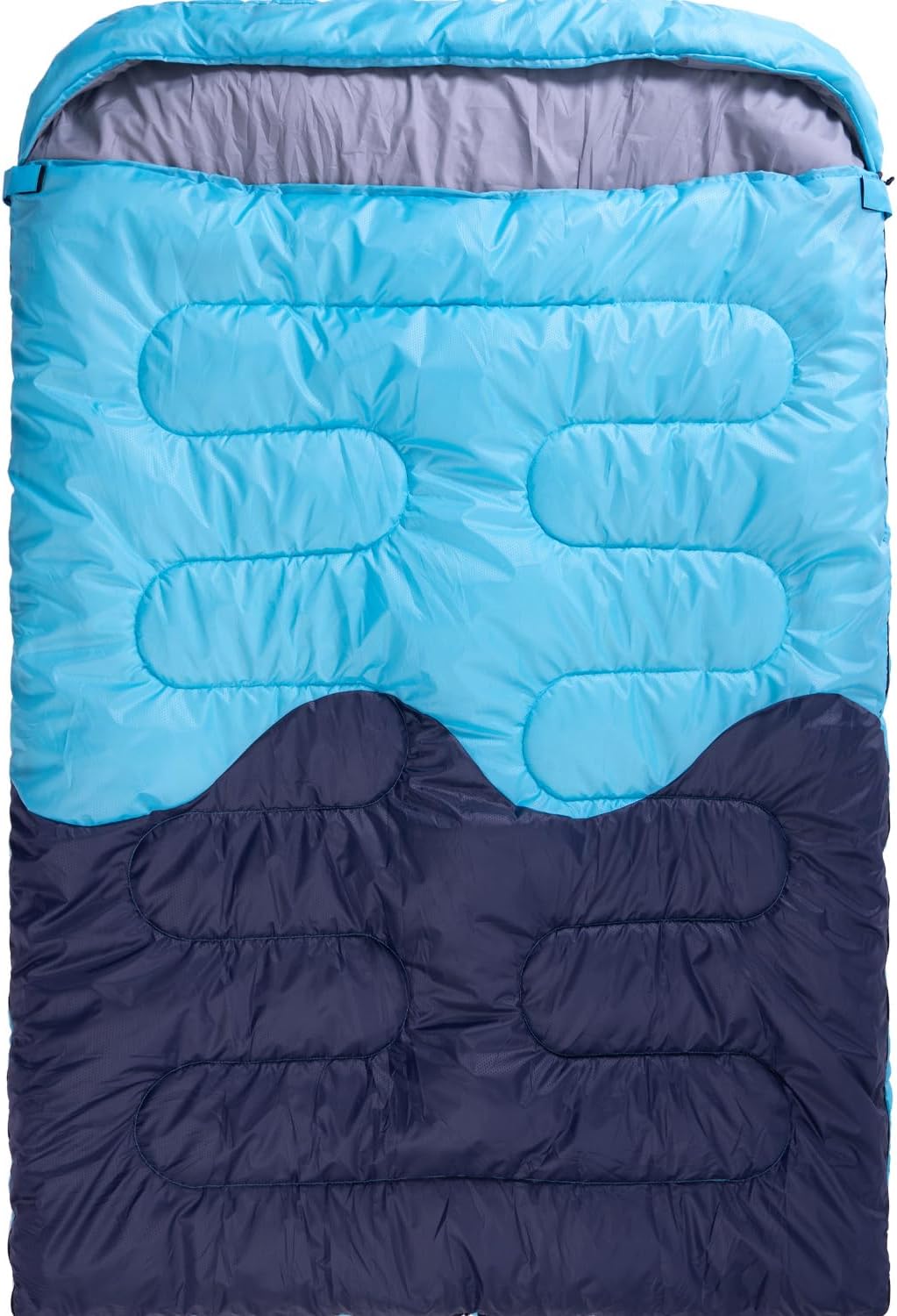 71zEkdLeh3L._AC_SL1500_.jpg Portable Double Sleeping Bag with Compression Sack - Image 1