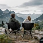 Lightweight Adjustable Height Camping Chair with Storage Bag and Side Pockets, Outdoor Folding Chair - Image 2