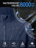 Men's Lightweight Softshell Jacket, Warm Fleece Lined, Waterproof Rain Jacket, Windproof Outdoor - Image 2