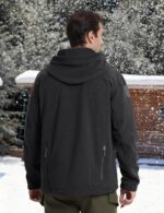 Men's Tactical Jacket, Fleece Lined, Full-Zip Military Hood, Windproof Warm Winter Jacket - Image 2