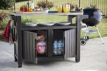 Outdoor BBQ Prep Cart with Wheels - Image 2